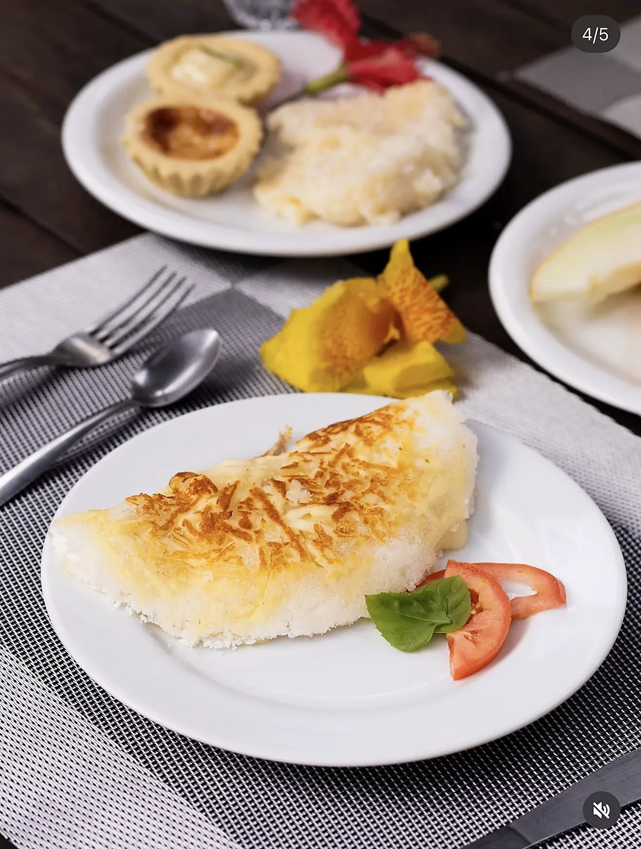 Tapioca preparada para o café da manhã